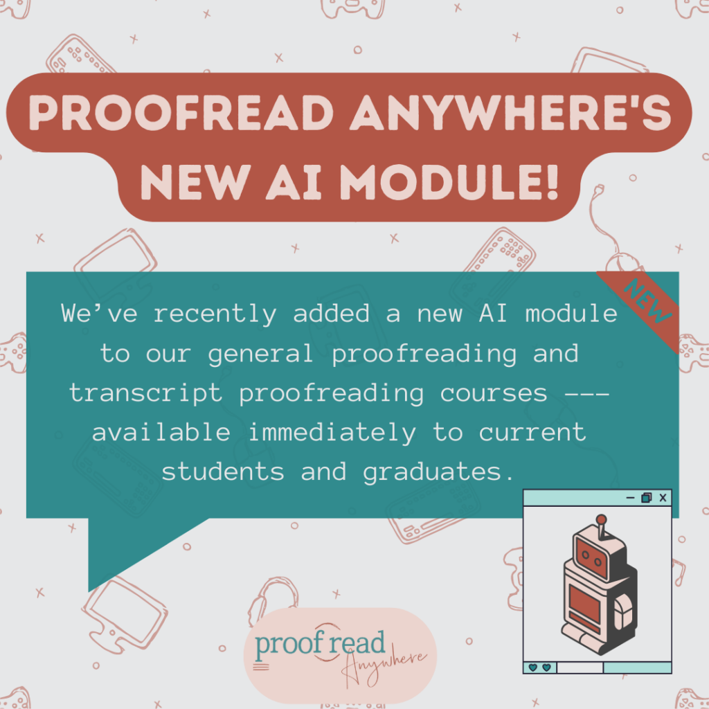 The image describe the Proofread Anywhere AI module