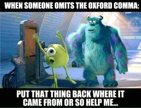 Oxford Comma Meme Cold Dead Hands