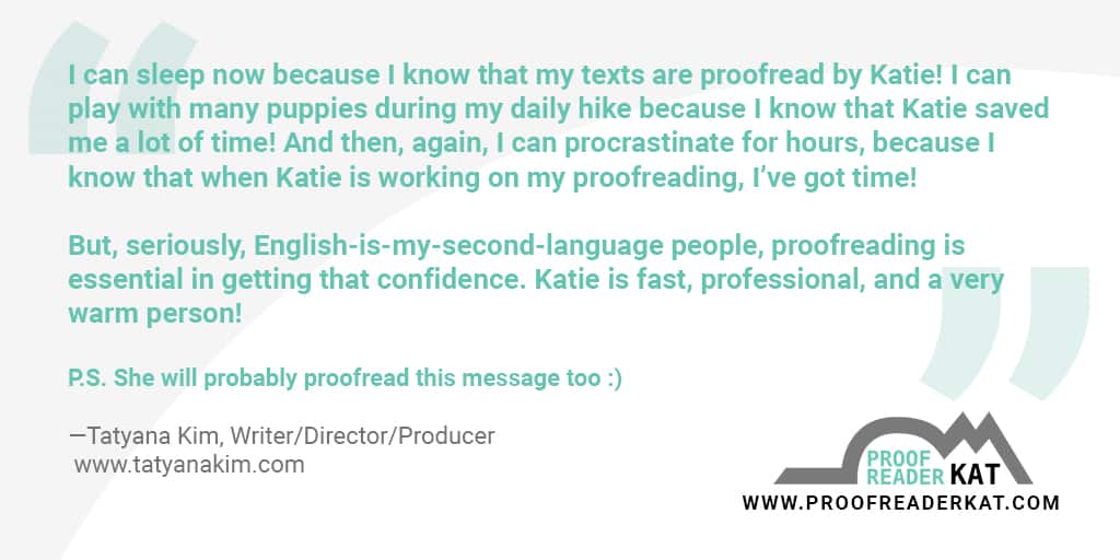 How Katie Works from Home Proofreading Books