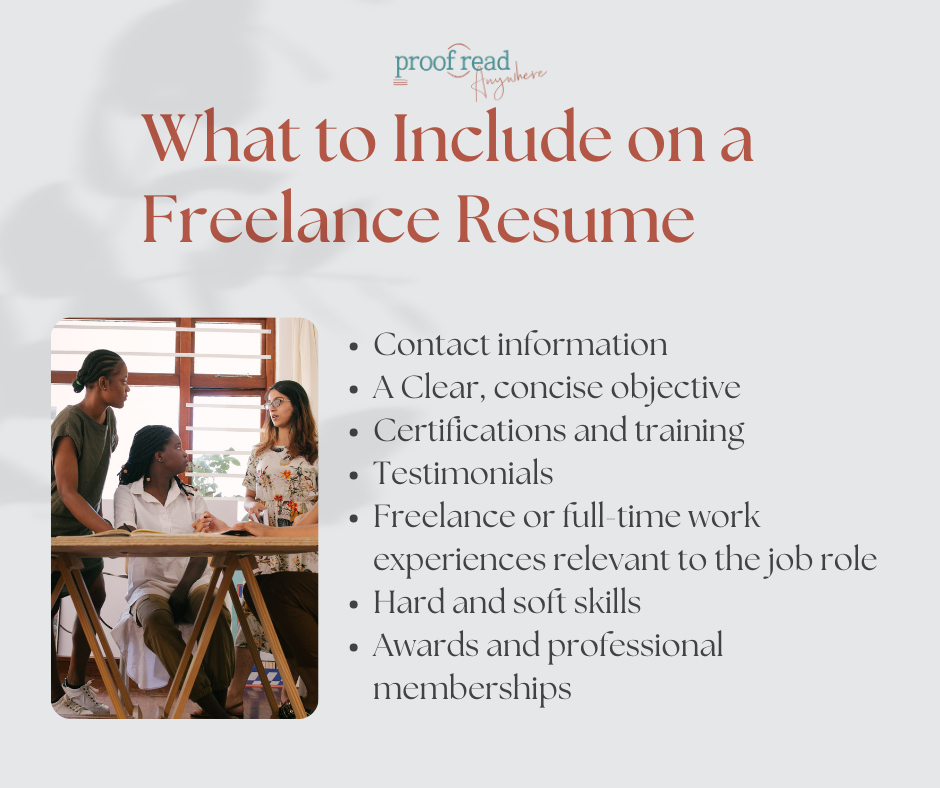 What to include on a freelance resume
