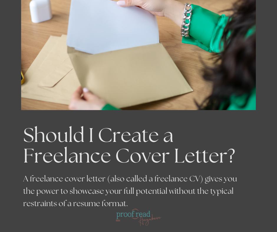 Should I create a freelance cover letter?
