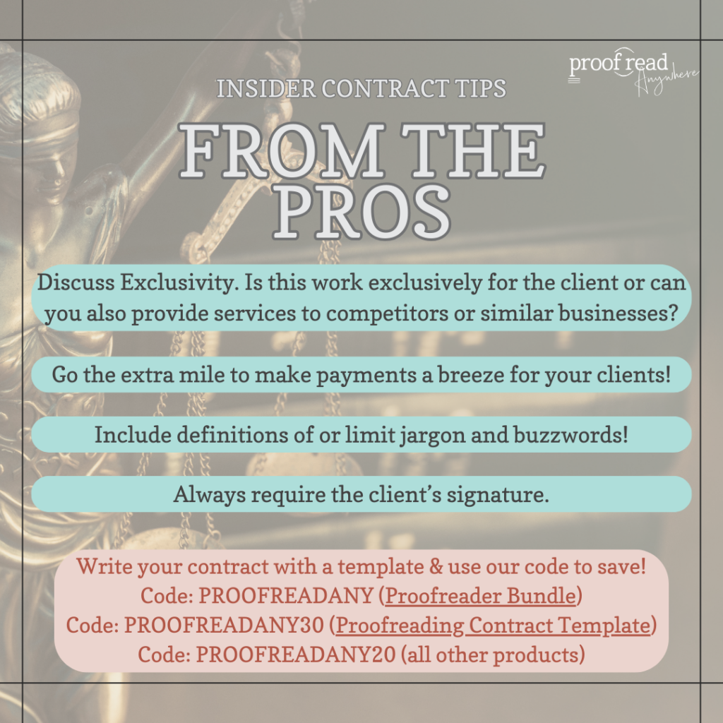 Tips from pros about freelance contracts