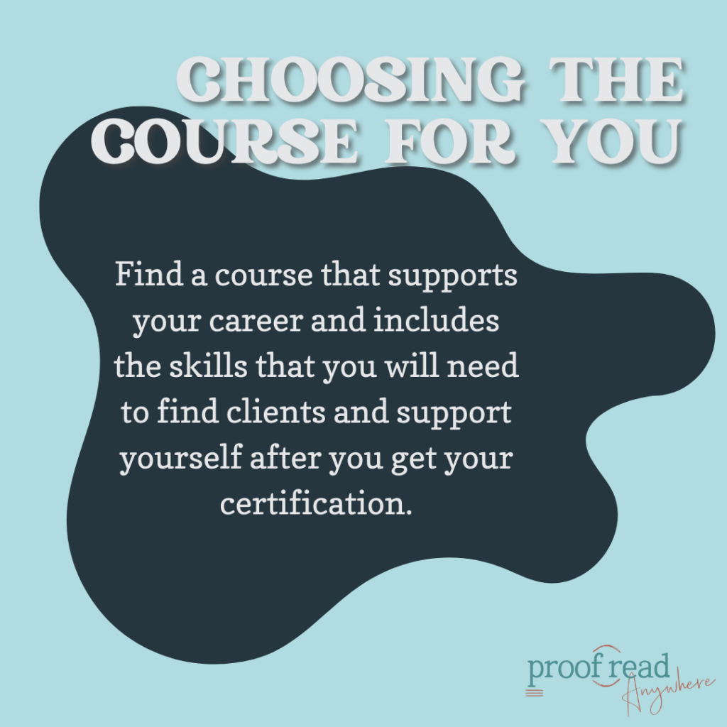 Choosing the course for you
