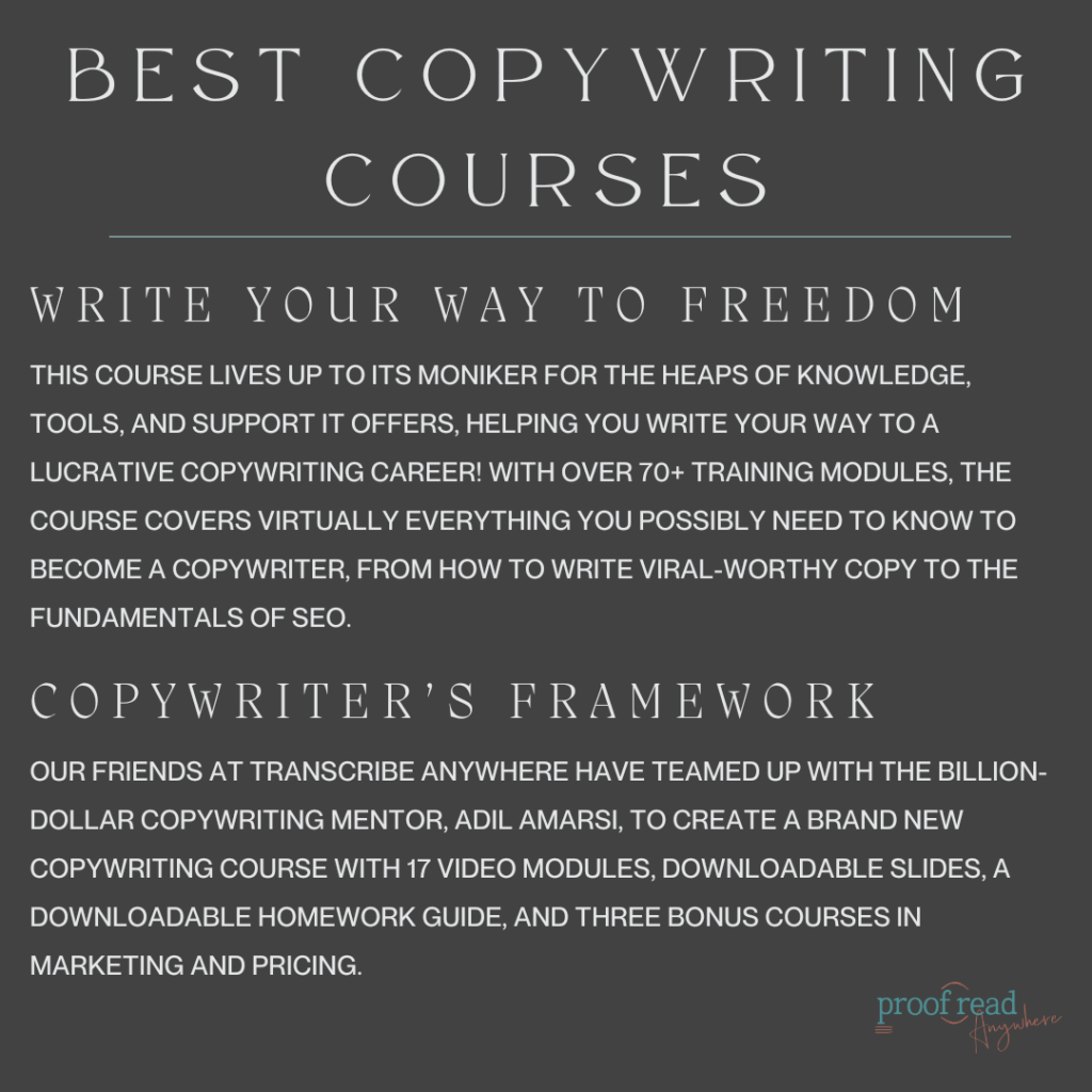 Best Copywriting courses