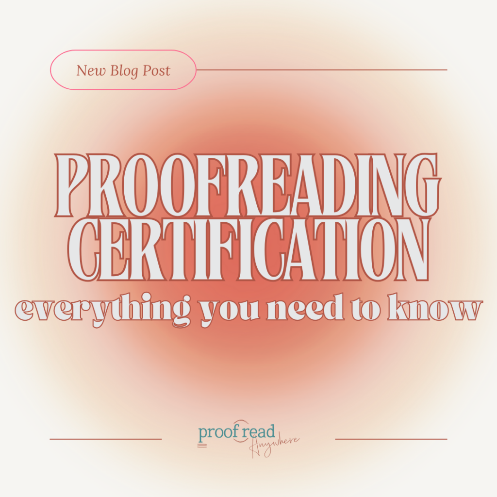 proofreading certification: Everything you need to know