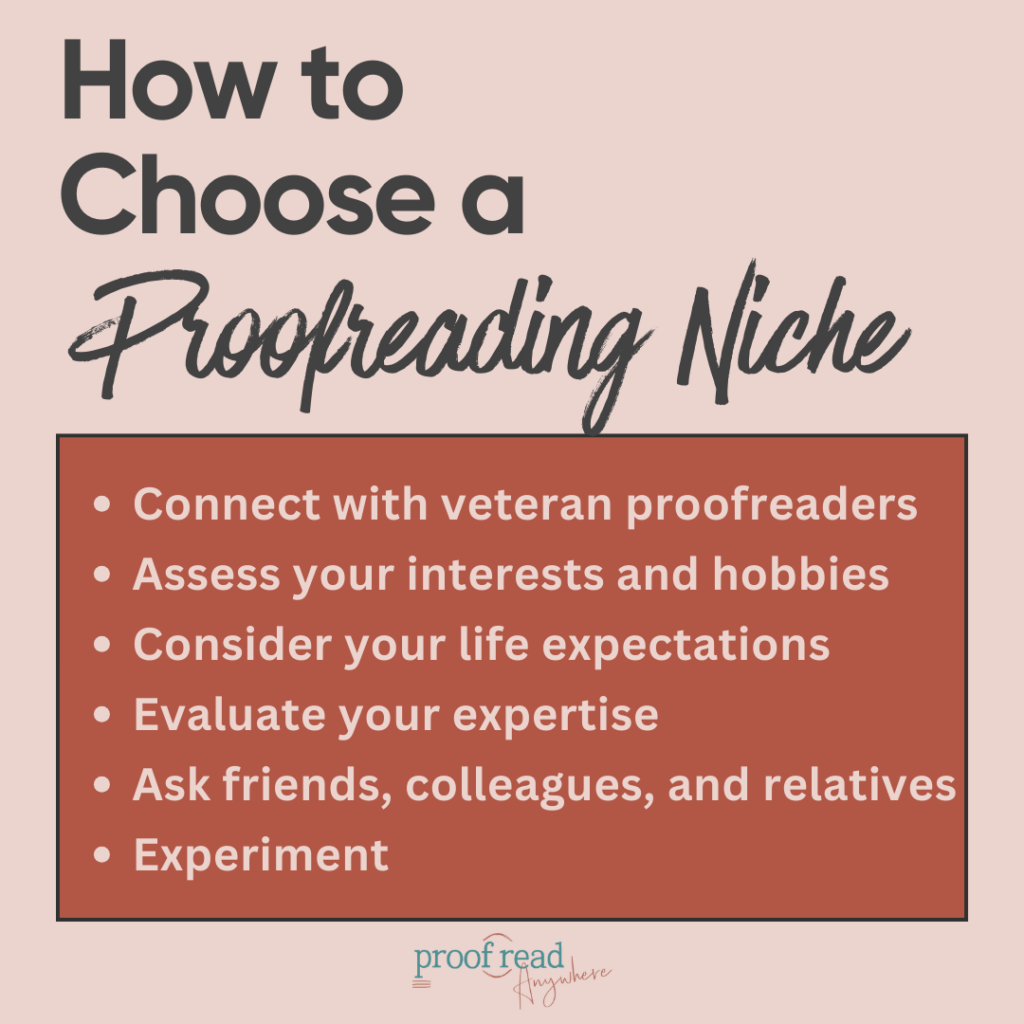 How to choose a proofreading niche
